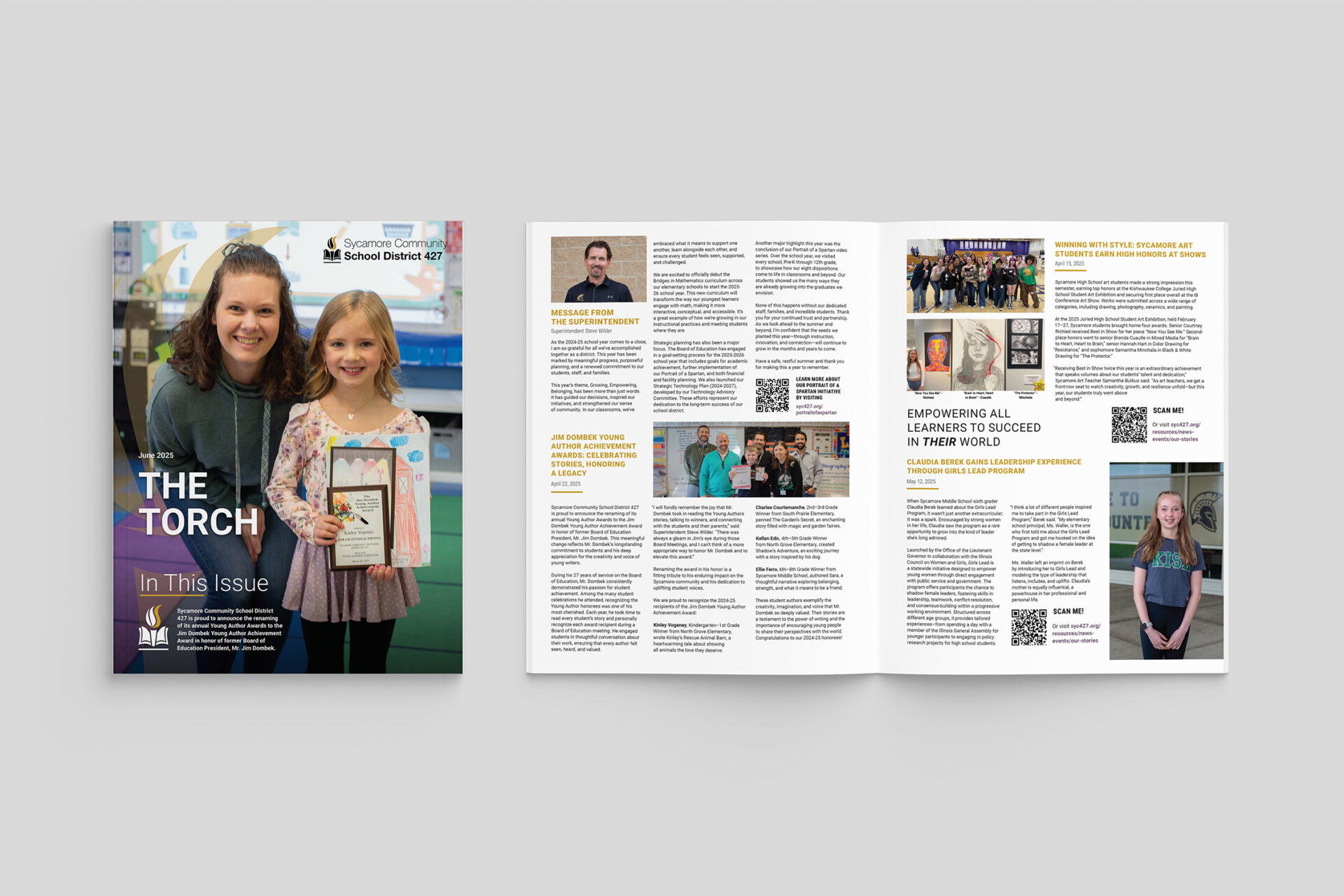 Newsletter Layout Mockup of The June 2025 Torch