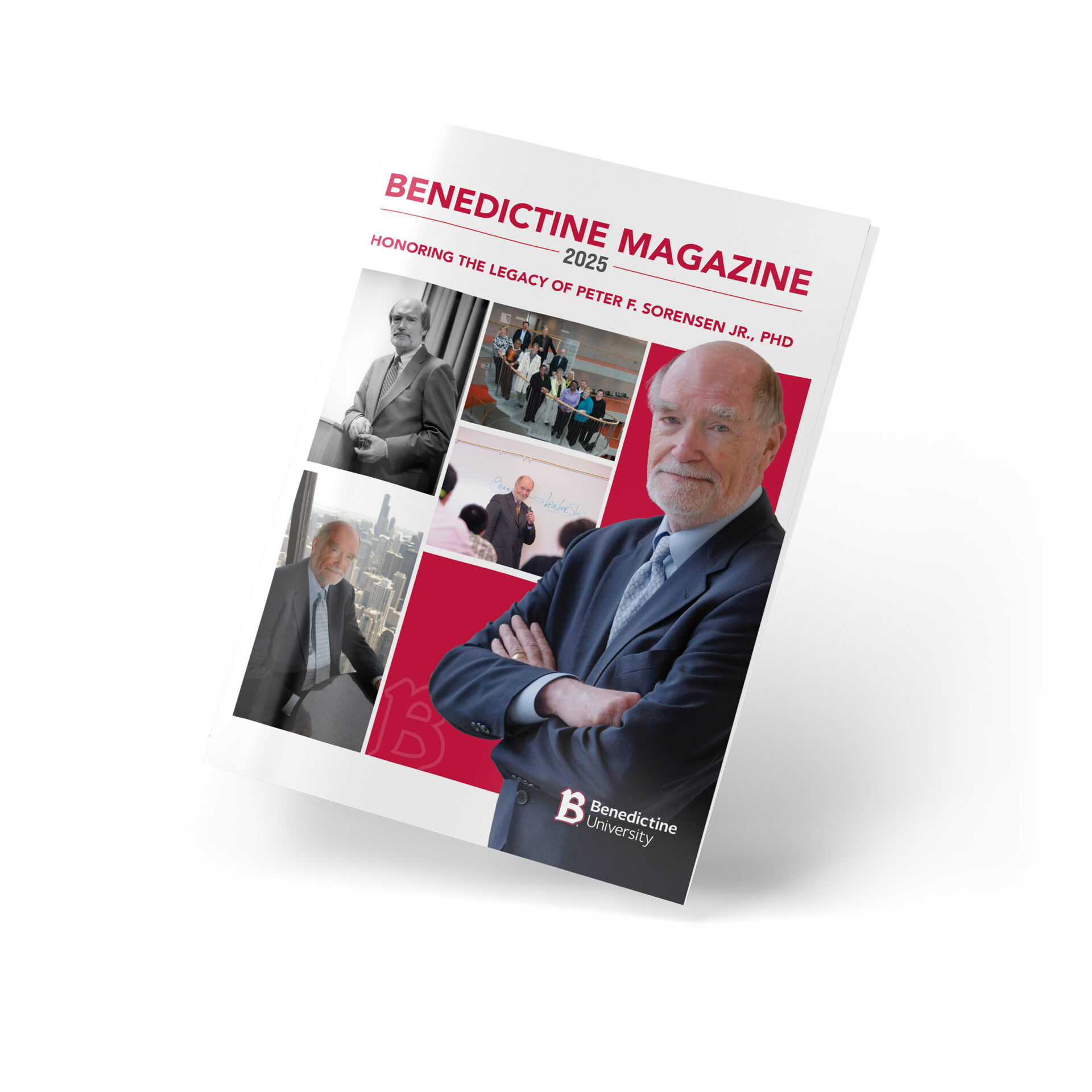Mockup of 2025 BenU Magazine to showcase design work