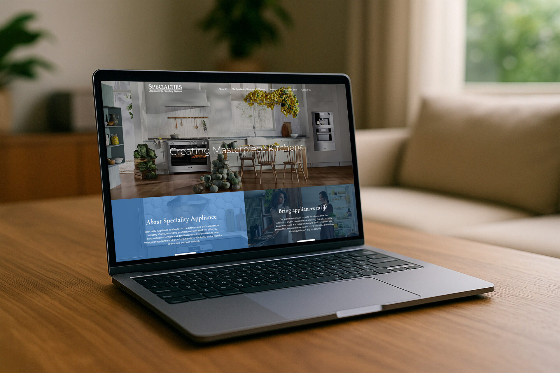 Example of Specialties Showroom website design
