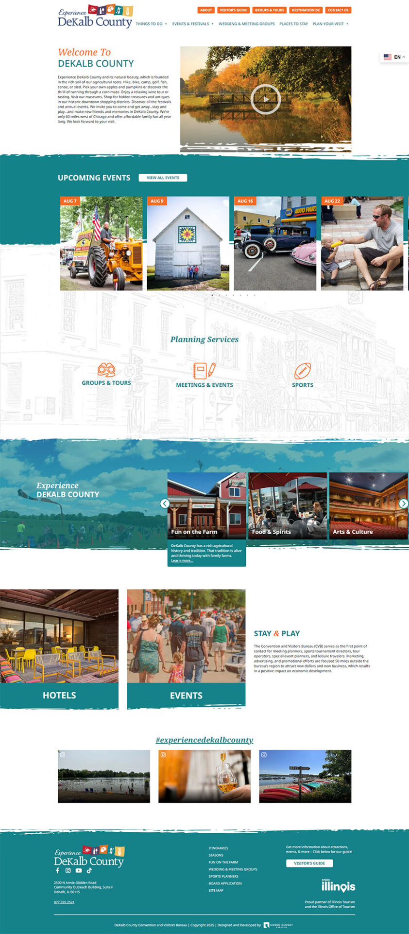 screenshot of DCCVB homepage